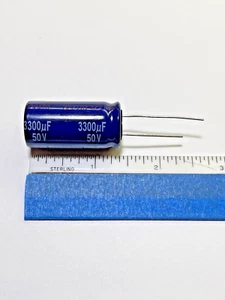 CAPACITOR 3300uF 50 VOLT RADIAL PANASONIC, NEW (a) SAME DAY SHIPPING - Picture 1 of 3