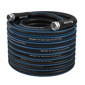 100 Ft Garden Hose 2year Warranty Heavy Duty Water Hose Hybrid Polymer Kink Resi - Picture 1 of 8