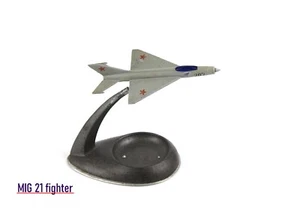 Exclusivo cenicero de escritorio recuerdo colección soviética vintage avión MIG-21 - Imagen 1 de 7