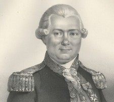 Portrait of Jean François de La Pérouse - original 19th century in-folio lithograph