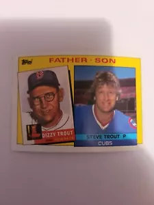 1985 TOPPS FATHER - SON DIZZY AND STEVE TROUT #142 NM - Picture 1 of 1