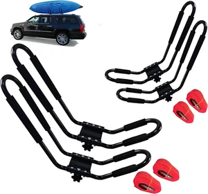 J Cross Bar 2 Pairs = 4 PCS Universal Kayak Canoe Top Mount Carrier Roof Rack Bo - Picture 1 of 9