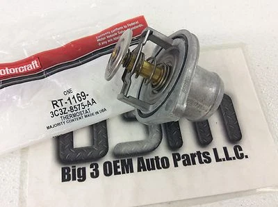 Ford E Series F Series 6.0L Diesel Engine Coolant Thermostat w/ gasket new OEM - Image 1 of 3