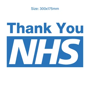 GRACIAS NHS - Calcomanía de vinilo extraíble para automóvil, furgoneta, parachoques, ventana casa (L) - Imagen 1 de 5