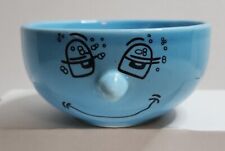 Livingware Collection Blue Smiley Face Bowl 3-D Nose Dishwasher Microwave Safe