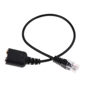 RJ9 to Dual 3.5mm Headphone Female Converter Telephones - Afbeelding 1 van 7