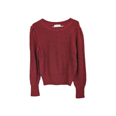 Suéter Michael Stars Rojo Tejido Mediano Mujer Manga Abullonada Top Metálico Foto 1 de 4