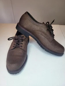 Dockers Dress Shoes Mens 7.5M Brown Suede Leather Oxford 90-4050 Academia Preppy - Picture 1 of 16
