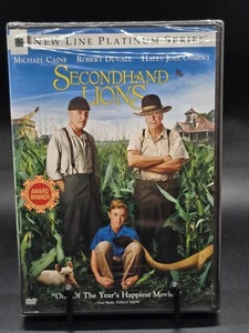 SECONDHAND LIONS DVD Michael Caine Robert Duvall Hailey Joe Osment New Sealed - Foto 1 di 5