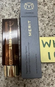 MERIT Signature Lip Lightweight Lipstick in L’AVENUE .10oz/3g FULL SZ BOX $26 - Picture 1 of 24