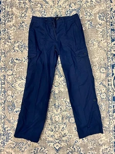 Womens Signature Talbots SIze 6 Petite Navy BLue Cargo Pants - Picture 1 of 6