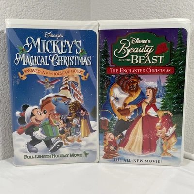 VHS 2-Pack - Mickeys Magical Christmas + Beauty & the Beast Enchanted Christmas Foto 1 de 4