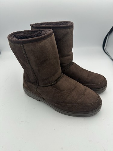 Stivali UGG Ultimate corti 5225 scamosciati pelle di pecora marrone donna US 6