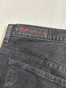 Polo Ralph Lauren Jeans Men's 36x32 Meas. Black the signature Banner Wide Leg - Picture 1 of 9