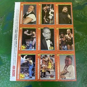 Hoja de tarjetas coleccionables 1996 WWF sin cortar 19-27 Sid Triple H Paul Levesque 1-2-3 Kid WWE - Imagen 1 de 3