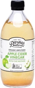 Organic Unfiltered Apple Cider Vinegar with Mother 500ml Raw Natural ACV - Picture 1 of 1