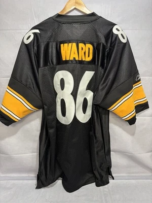 Camiseta de los Pittsburgh Steelers On Field Reebok Hines Ward negra cosida alta calidad Foto 1 de 4