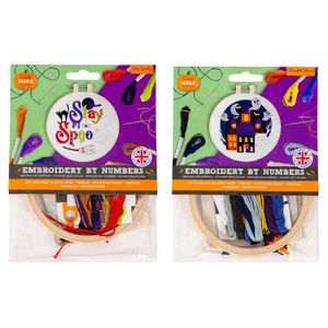 SimplyMake Halloween Embroidery By Numbers Kits DIY Kids Sewing Gift Decoration - Picture 1 of 3