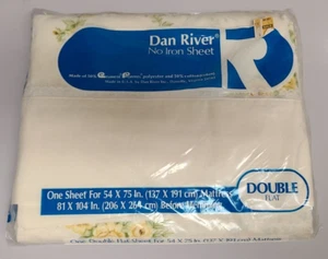 Vintage Bettwäsche Dan River Neu in Verpackung Double Flat SWEETHEART ROSE 54 x 75 Zoll NEU - Bild 1 von 4