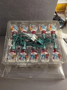Merry Bright Mb 10 Glass SnowMan Lights Factory Pre-tested Total Length 10 feet - Picture 1 of 19