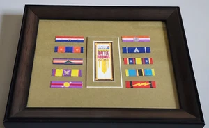 Vintage GI Joe Official Battle Ribbon Complete set Professionally Framed 1987 - Picture 1 of 8
