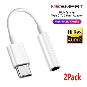 2x Type C to 3.5mm Aux Jack Headphone Adapter Fit Google Pixel 8 7 6 Pro 7a 6a - Picture 1 of 16
