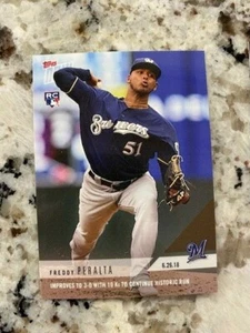 2018 Topps Now Rookie Card Milwaukee Brewers Freddy Peralta #372 - Bild 1 von 1