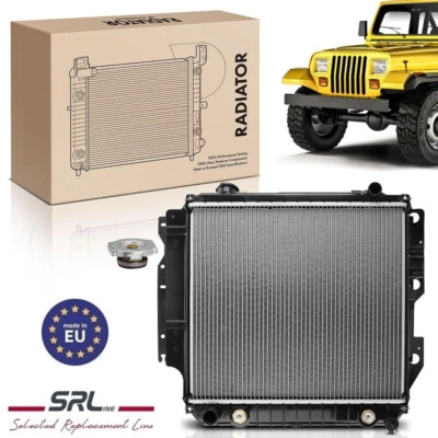 Radiatore Raffreddamento Wrangler YJ TJ motore 2.5 dal 1987-2006  Made in EU - Immagine 1 di 4