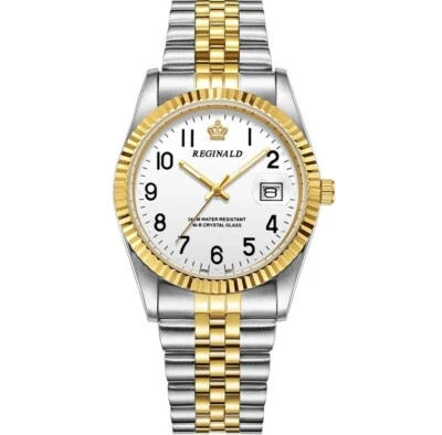 Reginald Мужские наручные часы серебро золото черный аналоговый кварц новый аккумулятор. Новый * - Изображение 1 из 3