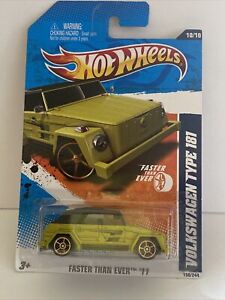 Hot Wheels Volkswagen Type 181 #10/10 Faster Than Ever '11  Green