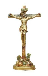 Jesus Christ on Cross Handmade Statue Crucifix Figurine Holy Catholic Religious - Picture 1 of 2