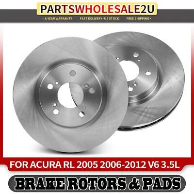 Front Disc Brake Rotor for Acura RL 2005 2006 2007 2008 2009 2010-2012 V6 3.5L - Image 1 of 4