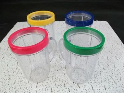 MAGIC BULLET BLENDER MODEL MB1001 PARTS  MUGs CUPS HANDLES & LIP RINGS - Image 1 of 4