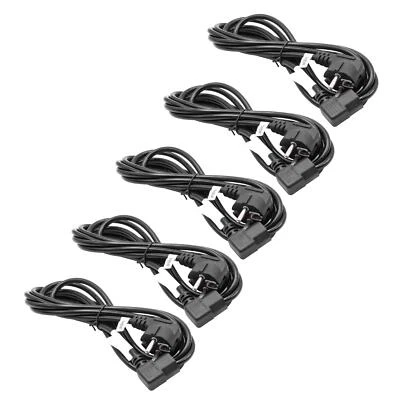 5 Stromkabel C13 Buchse für Kaltgeräte Stecker PC Monitor Drucker 3m gewinkelt - Bild 1 von 2