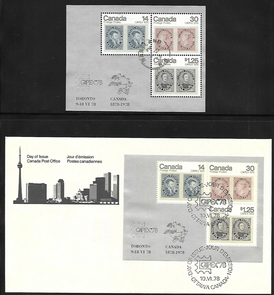 CANADA 1978 FIRST DAY COVER & USED S/S  - Image 1 of 1