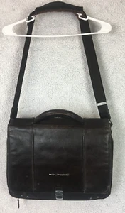 PIQUADRO Leather Brown Briefcase LK 207163 Laptop Messenger Multi-Pocket Orange - Picture 1 of 23