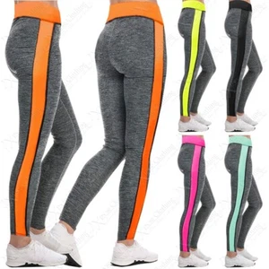 LEGGINGS DEPORTES FITNESS ENTRENAMIENTO YOGA A RAYAS LATERALES PARA MUJER - Imagen 1 de 13