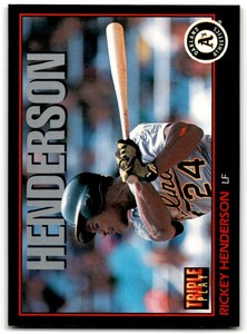 1993 Triple Play Rickey Henderson Oakland Athletics #219