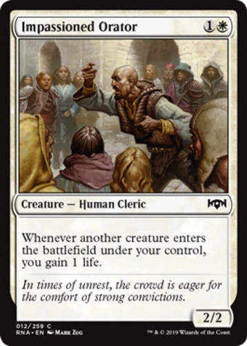 MTG - Impassioned Orator - Ravnica Allegiance - NM, English Magic FLAT RATE SHIP - Image 1 of 1