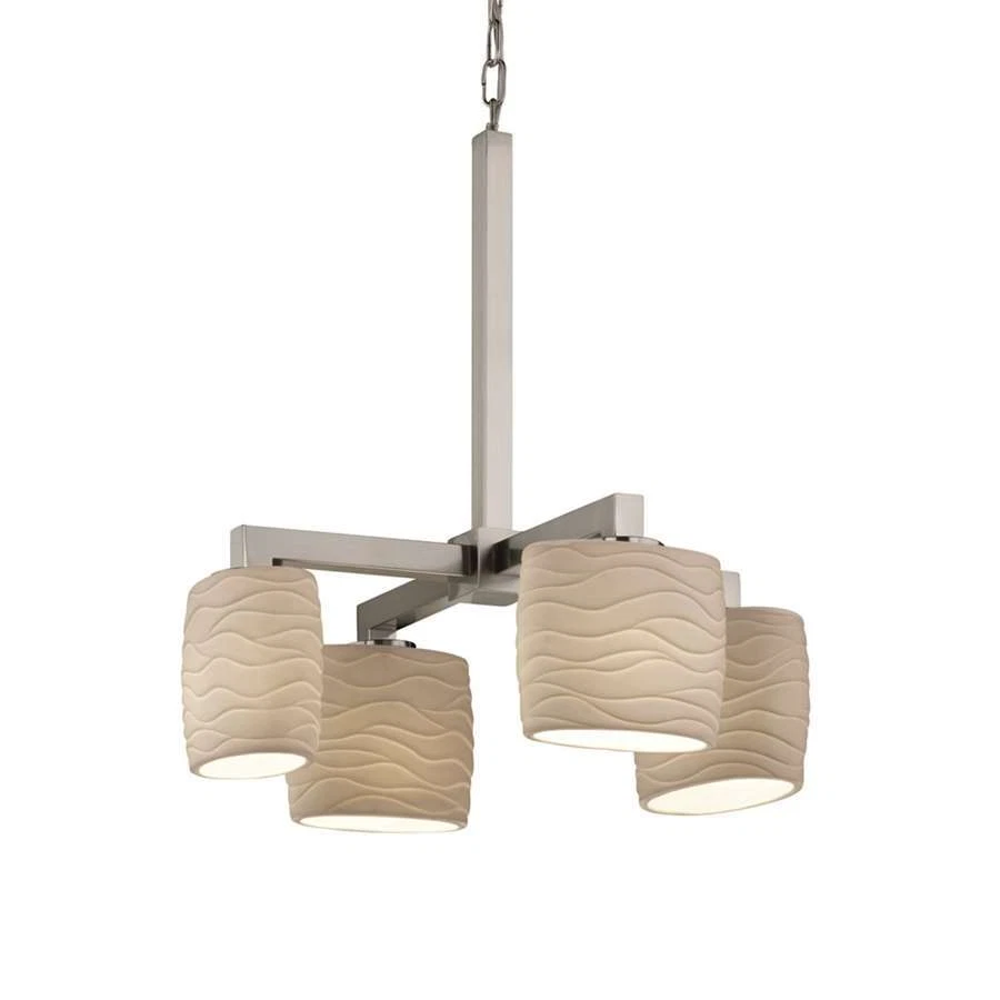 Lámpara de araña Justice Design - POR-8829-30-WAVE-NCKL Foto 1 de 1