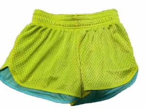 BCG Girl's Athletic Shorts - Yellow And Blue- Size M(8-10) - Picture 1 of 8