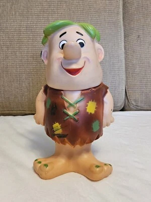 FIGURA DE DIBUJOS ANIMADOS DE VINILO DE 10" DE LOS ESCOMBROS DE BARNEY 1960 DE KNICKERBOCKER  Foto 1 de 4