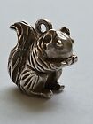 Sterling Silver Squirrel Eating a Nut Animal Charm, SOLID ~ "CARTOONISH" VINTAGE