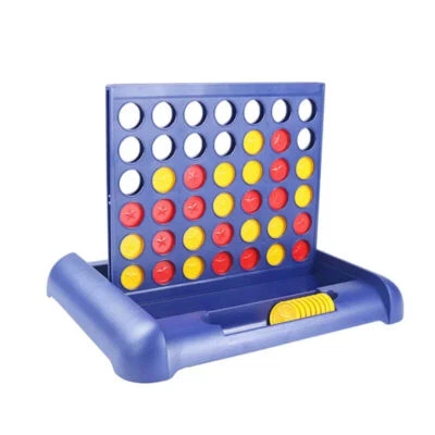 Board Game Four In a Line Connect 4 Travel Game Funny - Image 1 of 4