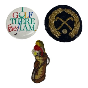 LOTTO DI OGGETTI DA COLLEZIONE GOLF VINTAGE - BOTTONI PATCH e PINBACK - Foto 1 di 5