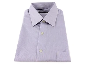 Alfani Herren Stretch Stoff Oberhemd lila weiß Streifen 15 1/2 34-35 M - Bild 1 von 2