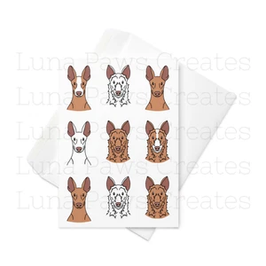 Podenco card, Podenco Dog Birthday Card Dog Print Card Podenco - Picture 1 of 6