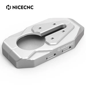 Silver Enlarger Side Stand Kickstand Pad For BMW R1200GS 2016-18 R1250GS 2019-23 - Picture 1 of 14