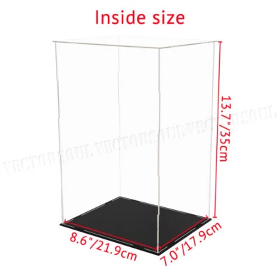 Large Acrylic Display Case Dustproof Box Perspex Clear Collectibles Model UK - Image 1 of 4