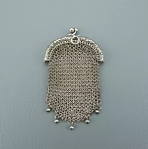 Ravissant petit porte monnaie, décor Art Nouveau en argent massif, 1900's. - Imagen 1 de 4